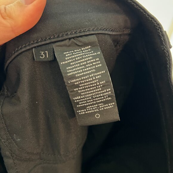 J Brand 31 NWOT Maria Black Coated Waxy Faux Leatherette Look Denim POSH51 - Picture 13 of 14